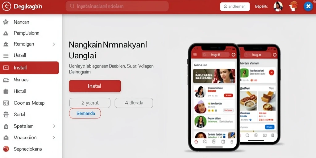 Tampilan antarmuka aplikasi yang modern.