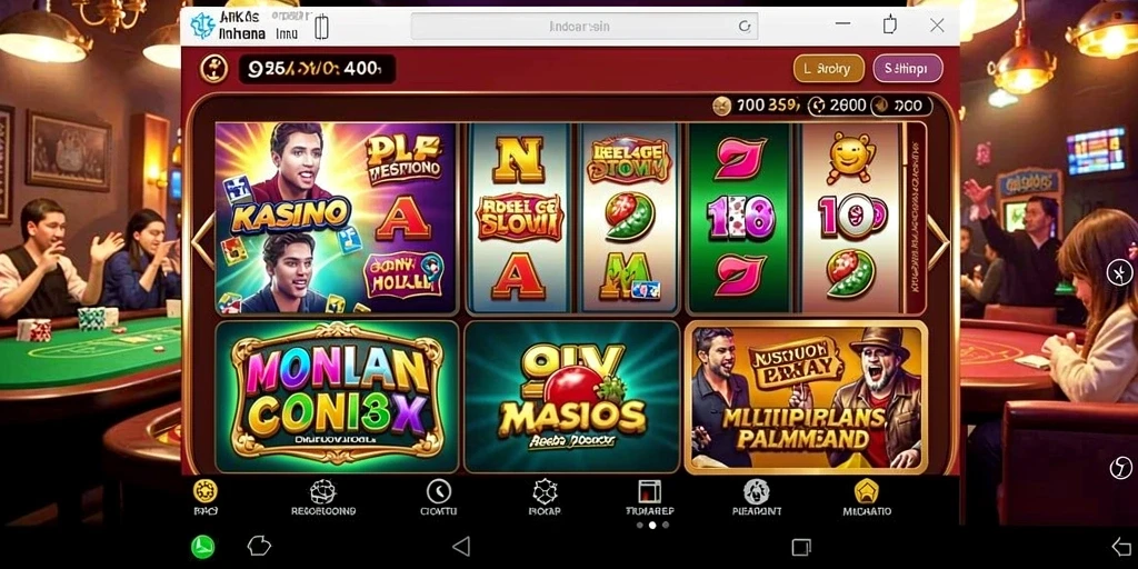 Screenshot aplikasi dengan tampilan antarmuka yang menarik.