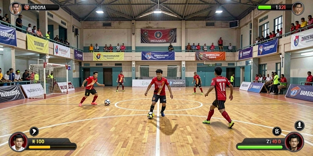 Tangkapan layar menampilkan karakter utama dalam misi pertama.
